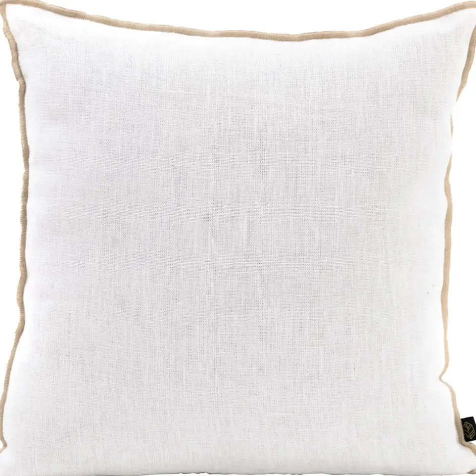 Fabrique de Styles Coussins Et Housses>Coussin chennai 45x45cm en lin lave Blanc