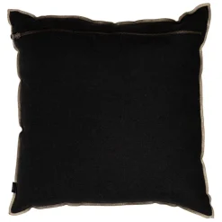 Fabrique de Styles Coussins Et Housses>Coussin chennai 45x45cm en lin lave Noir