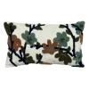 Fabrique de Styles Coussins Et Housses>Coussin en coton brodé fleuri écru 30x50cm