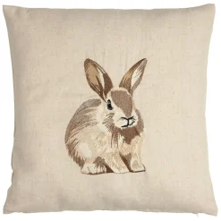 Fabrique de Styles Coussins Et Housses>Coussin en coton et lin naturel et brun 45x45cm - A la ferme Naturel, Brun