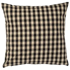Fabrique de Styles Coussins Et Housses>Coussin en coton vichy 45x45cm - Campagne Noir