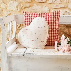 Fabrique de Styles Coussins Et Housses>Coussin en coton vichy 45x45cm - Campagne Rouge