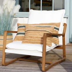 Fabrique de Styles Coussins Et Housses>Coussin en jute 50x38cm - Sumatra Sauge