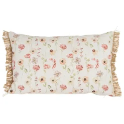 Fabrique de Styles Coussins Et Housses>Coussin en lin fleur des champs 50x30cm - Louise Multicolore