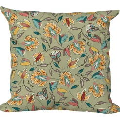 Fabrique de Styles Textiles Outdoor|Jardin>Coussin extérieur en coton 50x50cm - Kerala Vert