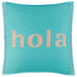 Fabrique de Styles Coussins Et Housses>Coussin "Hola" 45x45cm - Palma Turquoise