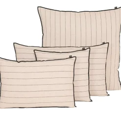 Fabrique de Styles Coussins Et Housses>Coussin rayé en lin et coton 45x45cm- Calvi II Naturel