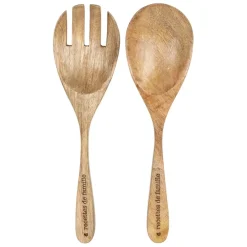 Fabrique de Styles Ustensibles De Cuisine>Couverts à salade en manguier - Famille Naturel
