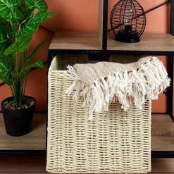 Fabrique de Styles Petits Rangements>Cube de rangement tresse pliable 30x30xh30cm Marron