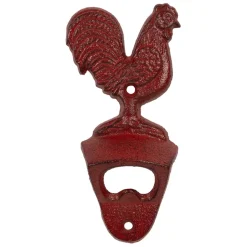 Fabrique de Styles Ustensibles De Cuisine>Décapsuleur coq en fonte - Basse-Cour Rouge