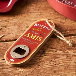 Fabrique de Styles Ustensibles De Cuisine>Décapsuleur de poche rouge et jaune - Bistrot Des Amis Rouge, Jaune