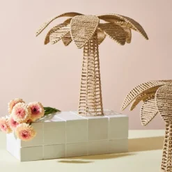 Fabrique de Styles Petits Objets Déco>Déco grand palmier en corde et fer h45cm - Palma Naturel