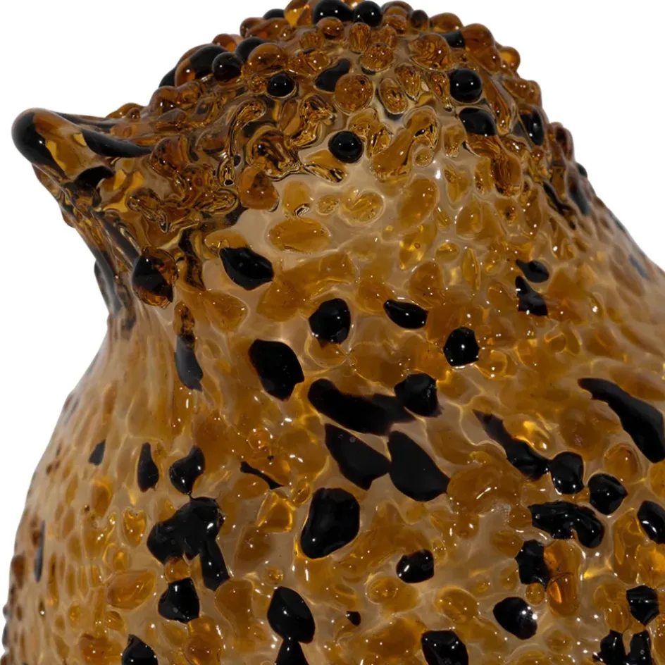 Fabrique de Styles Petits Objets Déco>Déco moineau en verre et noir - Serin Ambre