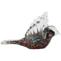Fabrique de Styles Petits Objets Déco>Déco moineau en verre - Serin Multicolore
