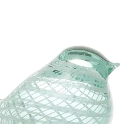 Fabrique de Styles Petits Objets Déco>Déco moineau serin en verre Vert d'eau