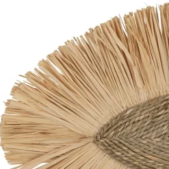 Fabrique de Styles Déco À Suspendre Et Adhésive>Déco murale œil en jonc de mer et coquillage naturel - Cauri Naturel, Ecru