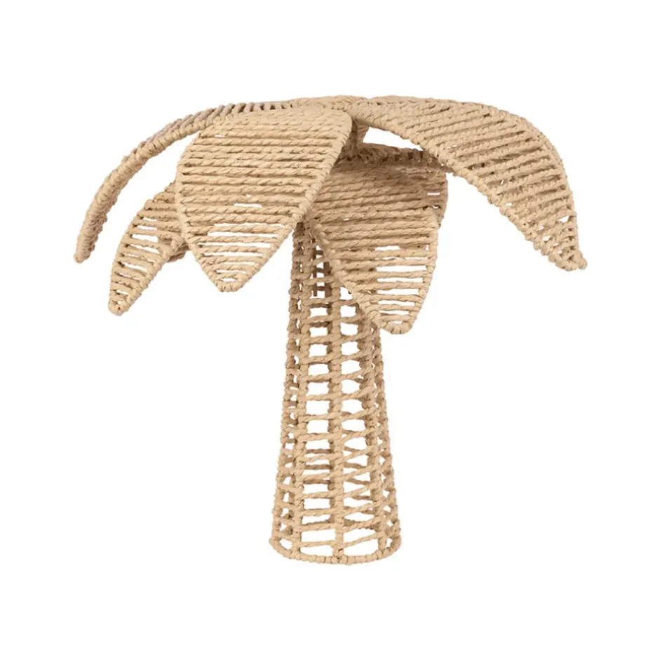 Fabrique de Styles Petits Objets Déco>Déco petit palmier en corde et fer h35cm - Palma Naturel