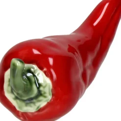 Fabrique de Styles Petits Objets Déco>Déco piment en pocelaine Rouge