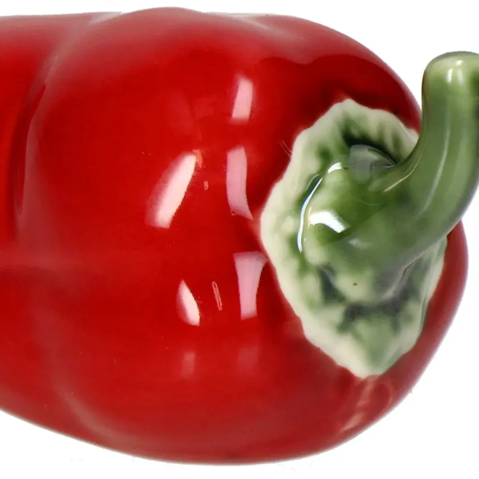 Fabrique de Styles Petits Objets Déco>Déco piment en pocelaine Rouge