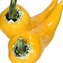 Fabrique de Styles Petits Objets Déco>Déco piment en porcelaine Jaune