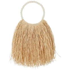 Fabrique de Styles Déco À Suspendre Et Adhésive>Déco ronde murale en raphia naturel - blue sand Naturel, Blanc