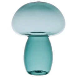 Fabrique de Styles Petits Objets Déco>Décoration champignon en verre émeraude H15,5cm - Dilacia Emeraude