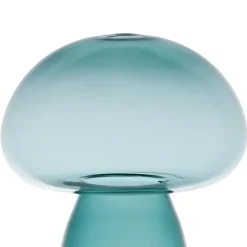 Fabrique de Styles Petits Objets Déco>Décoration champignon en verre émeraude H15,5cm - Dilacia Emeraude