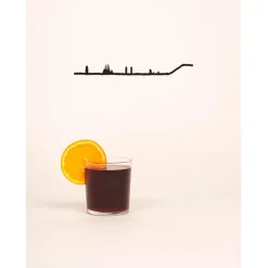 Fabrique de Styles Déco À Suspendre Et Adhésive>Décoration murale ligne barcelone 50cm Noir