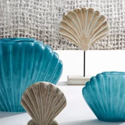 Fabrique de Styles Petits Objets Déco>Décoration Saint-Jacques sur pied en manguier et fer - Amarres Blanchi