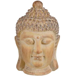 Fabrique de Styles Petits Objets Déco>Deco buddha en poly résine h30cm Taupe