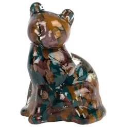 Fabrique de Styles Petits Objets Déco>Deco chat en verre - Felin Multicolore