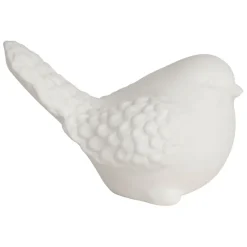 Fabrique de Styles Déco Lumineuse>Deco led oiseau en grès - Ilobo Blanc