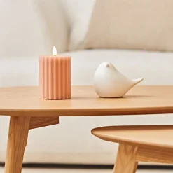 Fabrique de Styles Déco Lumineuse>Deco led oiseau en porcelaine h11cm - Ilobo Blanc