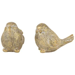 Fabrique de Styles Petits Objets Déco>Deco moineau x2 jardinet Doré