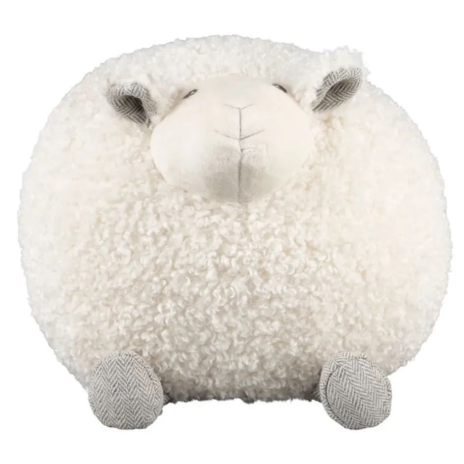 Fabrique de Styles Doudous Et Peluches>Deco mouton shaggy creme 30x30xh30cm polyester Crème