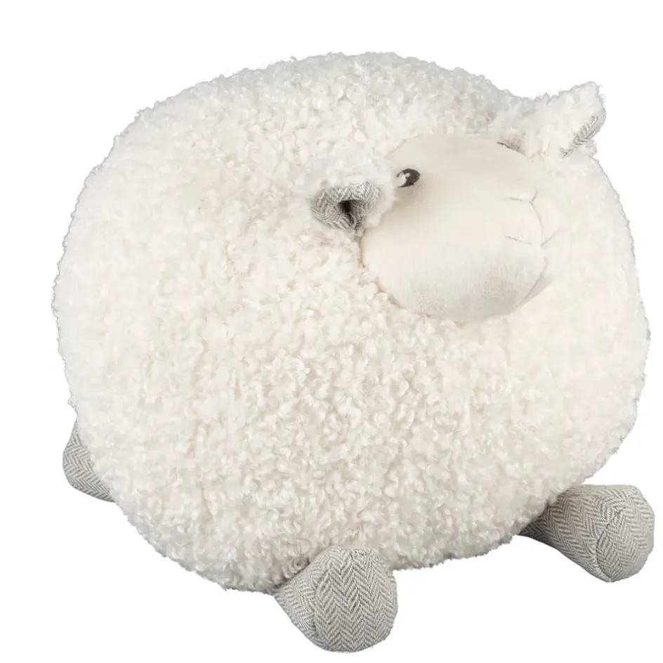 Fabrique de Styles Doudous Et Peluches>Deco mouton shaggy creme 30x30xh30cm polyester Crème