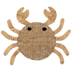 Fabrique de Styles Déco À Suspendre Et Adhésive>Deco murale crabe en jonc de mer - Eté A La Mer Naturel