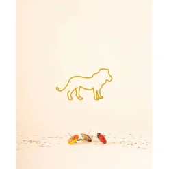 Fabrique de Styles Déco>Deco murale en acier 30x15cm - Lion Jaune