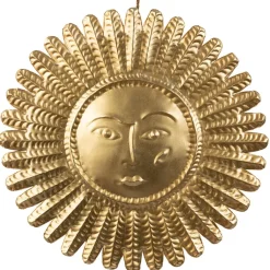 Fabrique de Styles Déco À Suspendre Et Adhésive>Deco murale en laiton 20x20xh1.5cm - Tropic-Et Doré