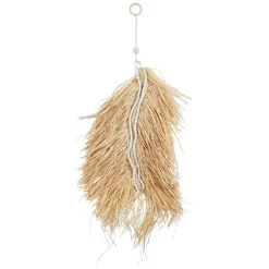 Fabrique de Styles Déco À Suspendre Et Adhésive>Deco murale feuille cuzco 38x68cm raphia Naturel