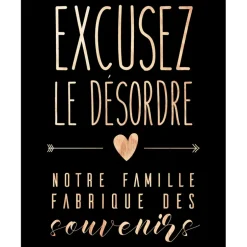 Fabrique de Styles Déco À Suspendre Et Adhésive>Decoration murale noir 30x40cm - wording desordre Naturel, Noir