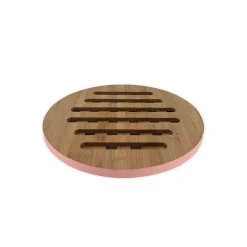 Fabrique de Styles Accessoires De Table>Dessous de plat en bambou - Guimauve Rose