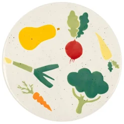 Fabrique de Styles Accessoires De Table>Dessous de plat en grès d20cm - P'tit Légume Multicolore