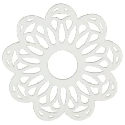 Fabrique de Styles Accessoires De Table>Dessous de plat fleur en fonte D20cm - Rhodonea Blanc cassé