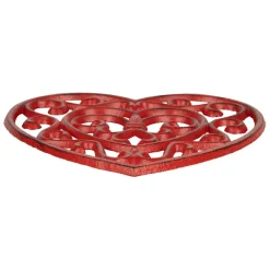 Fabrique de Styles Accessoires De Table>Dessous plat en fonte cœur - rhodonea Rouge