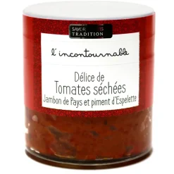 Fabrique de Styles Conserverie>Délice de tomate, jambon de pays & piment d' espelette