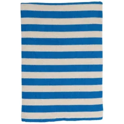 Fabrique de Styles Draps De Plage Et Foutas>Drap de plage en coton rayé et blanc 180x90cm - Palma Indigo
