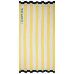 Fabrique de Styles Draps De Plage Et Foutas>Drap de plage en coton rayé jaune et bleu 170x85cm - Medi Jaune, Bleu