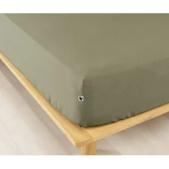 Fabrique de Styles Draps Housses>Drap housse en flanelle romarin 180x200cm - Candice Kaki