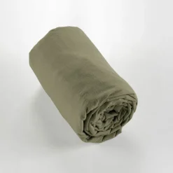 Fabrique de Styles Draps Housses>Drap housse en flanelle romarin 180x200cm - Candice Kaki